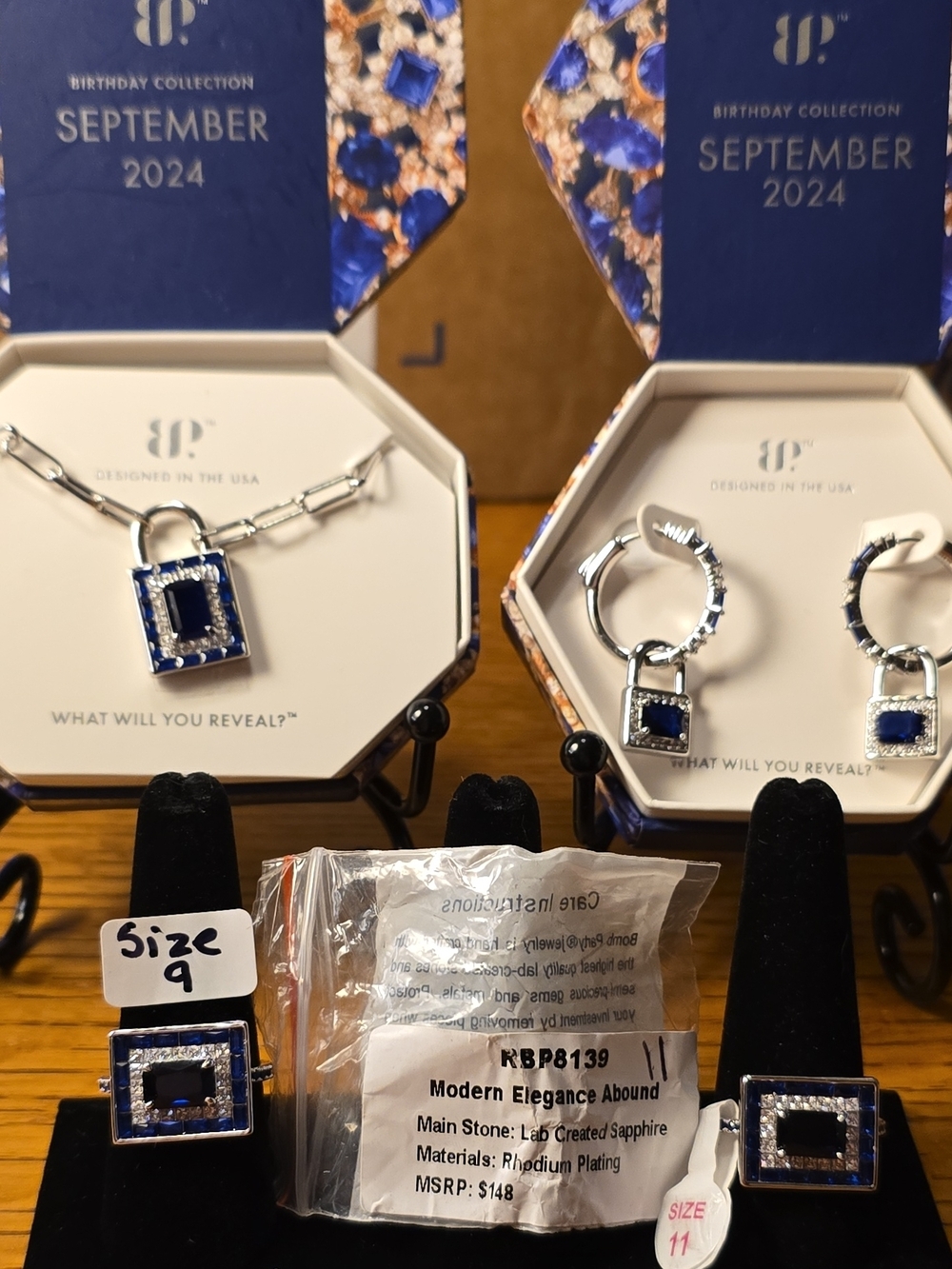 BP Birthday Collection September 2024 Necklace, Earrings&Ring Set